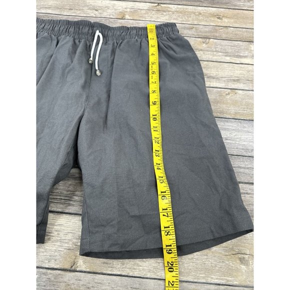 Jimmy Stuart Australia Bahamas Linen Cotton Shorts Mens Size L Gray Pockets - Picture 9 of 13